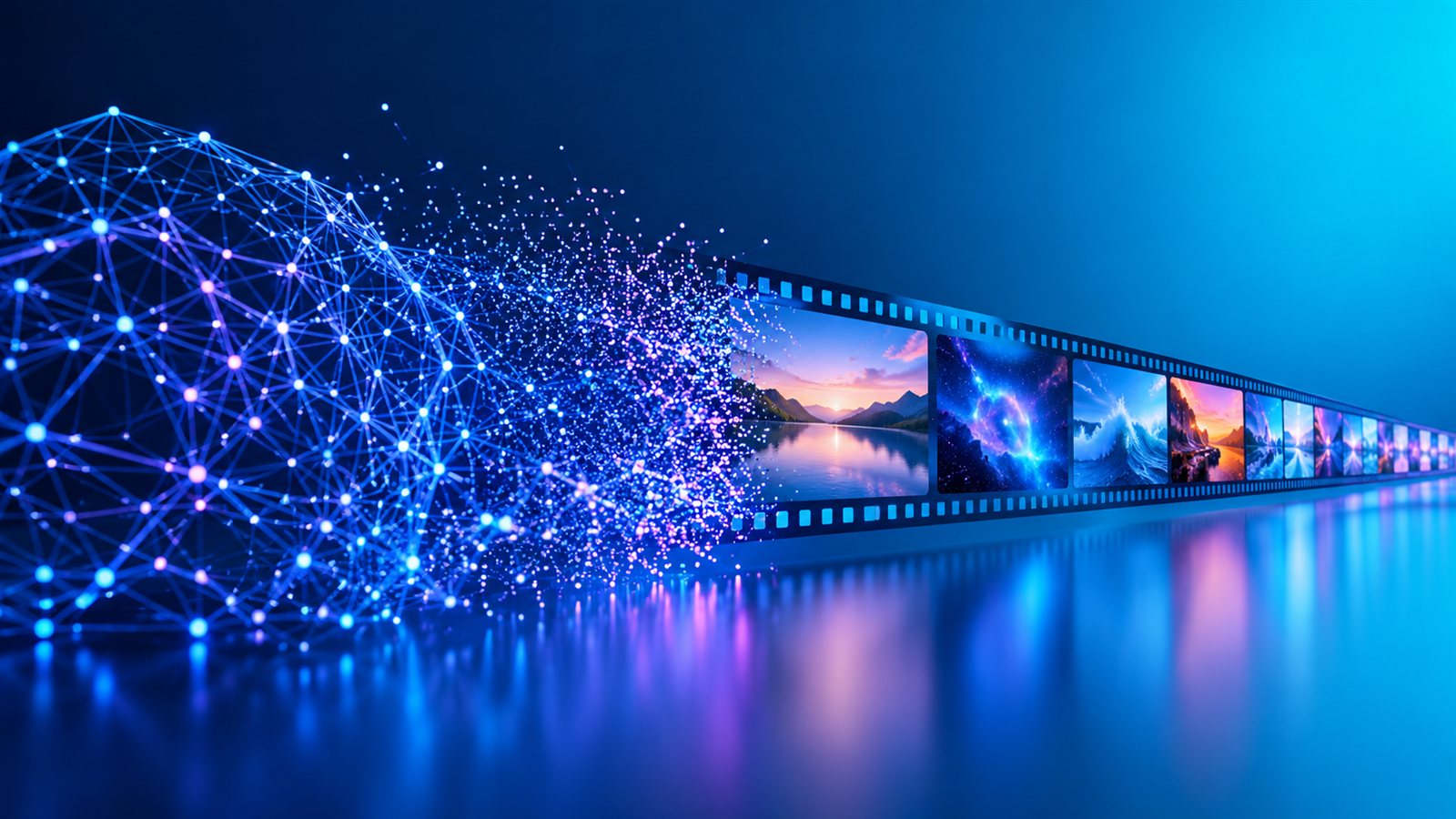 Yapay zeka ile video oluşturma modelinin veriyi film şeridine dönüştürmesi