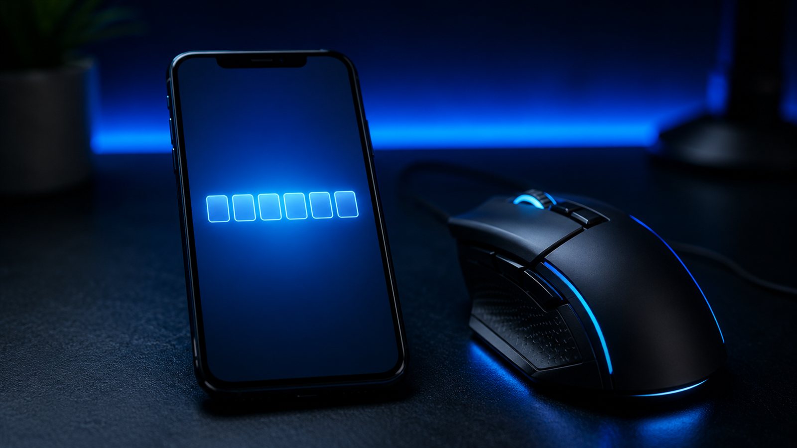 Doğrulama kodunun geldiği telefon ve oyun faresi