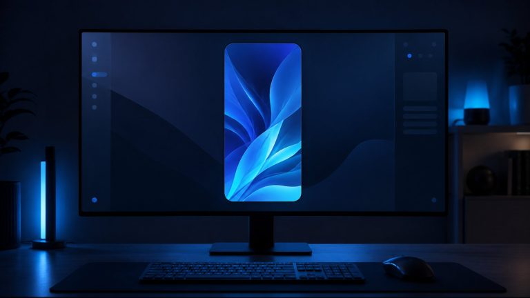 Emülatör nedir sorusunu anlatan bilgisayarda çalışan mobil ekran görüntüsü