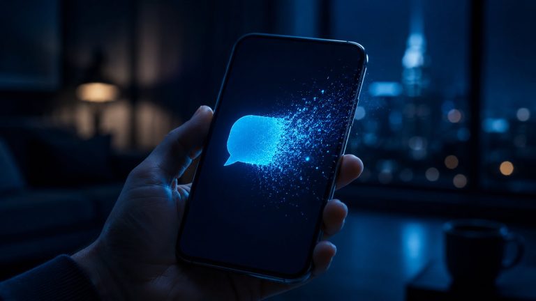 Instagram şipşak mesajının kaybolmasını gösteren telefon ekranı