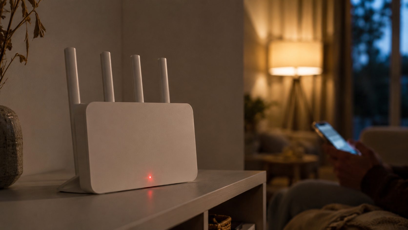 İnternet kesintisi sorgulama: bağlantısı kesilen modem ve telefondaki sorgu ekranı