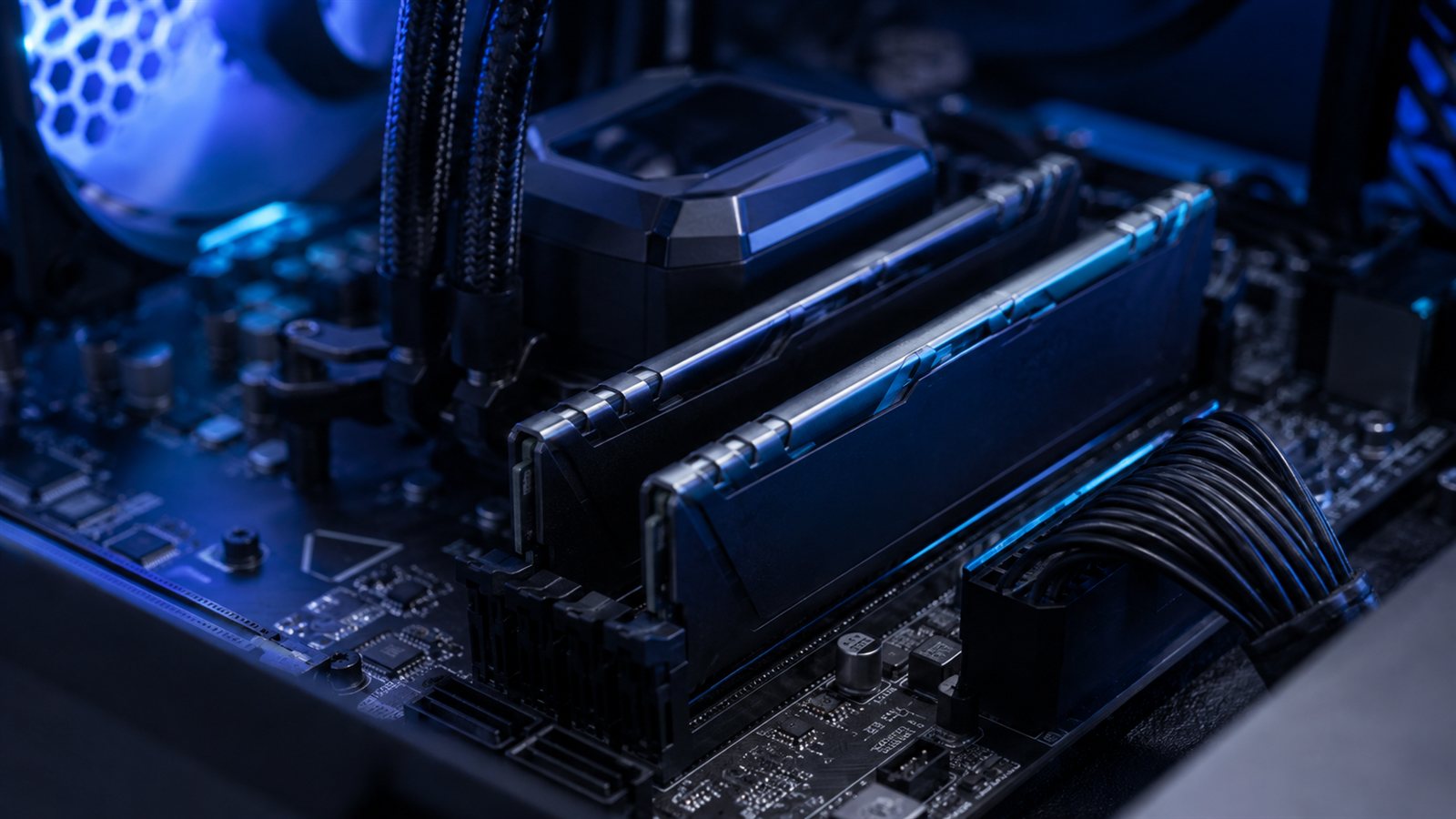 RAM nedir sorusunu anlatan anakart üzerindeki bellek modülleri