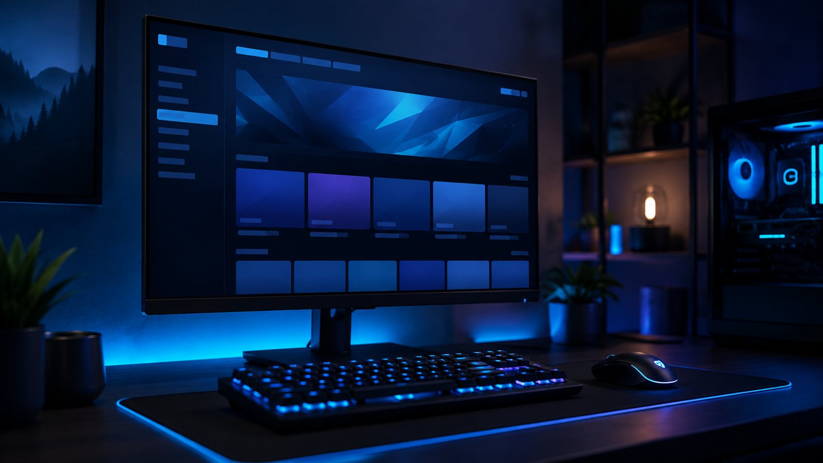 Steam iade konusu için oyun masası ve mağaza arayüzü açık monitör