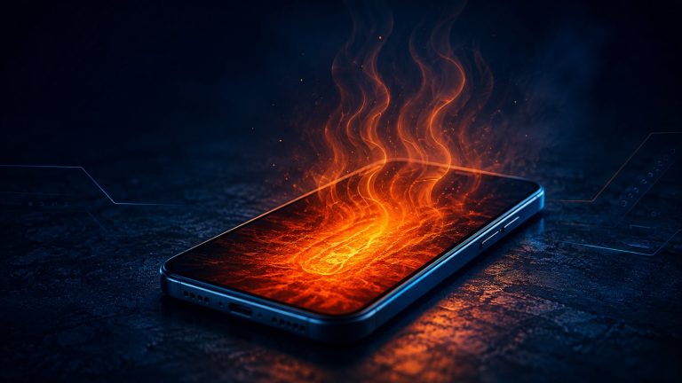 Telefon ısınıyor sorununu anlatan ısı dalgaları yükselen akıllı telefon
