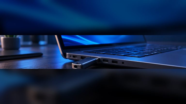 USB bellek görünmüyor sorununu gösteren dizüstü bilgisayar