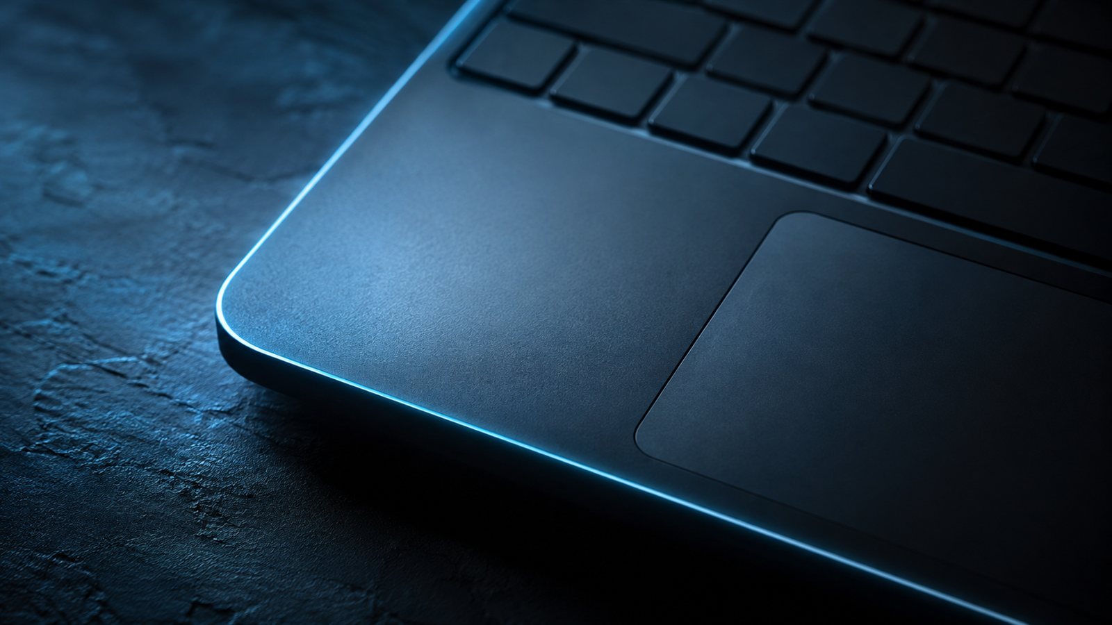 Laptop klavyesi ve dokunmatik yuzey yakin cekim