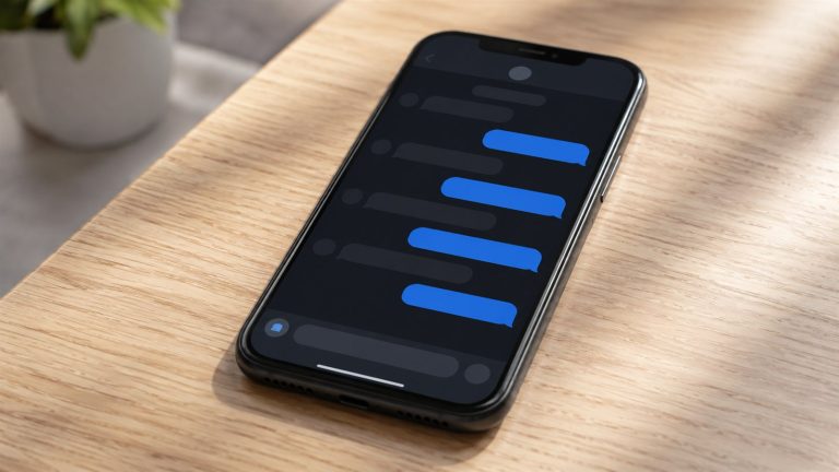 WhatsApp son gorulme ayari icin masada sohbet ekrani acik telefon