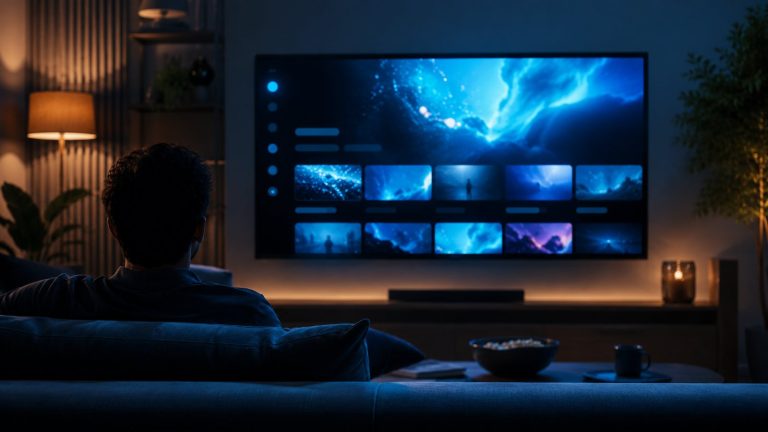 YouTube Premium ile reklamsız video izlenen salon ortamı